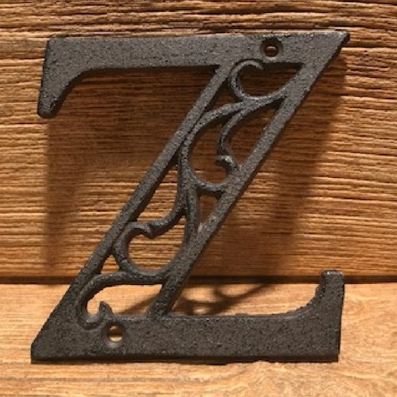 Cast Iron Letter "V" 4 5/8"tall Ornate Raw Cast Iron Ready for Paint 0184-0557-V - Picture 9 of 16